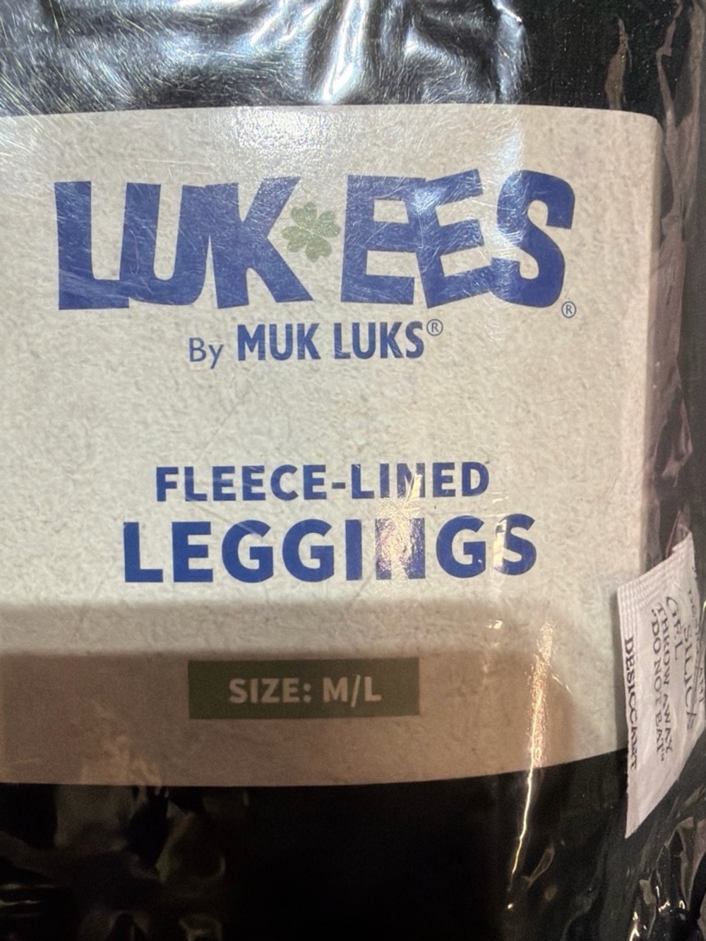 Muk Luks Black Fleece-Lined Leggings